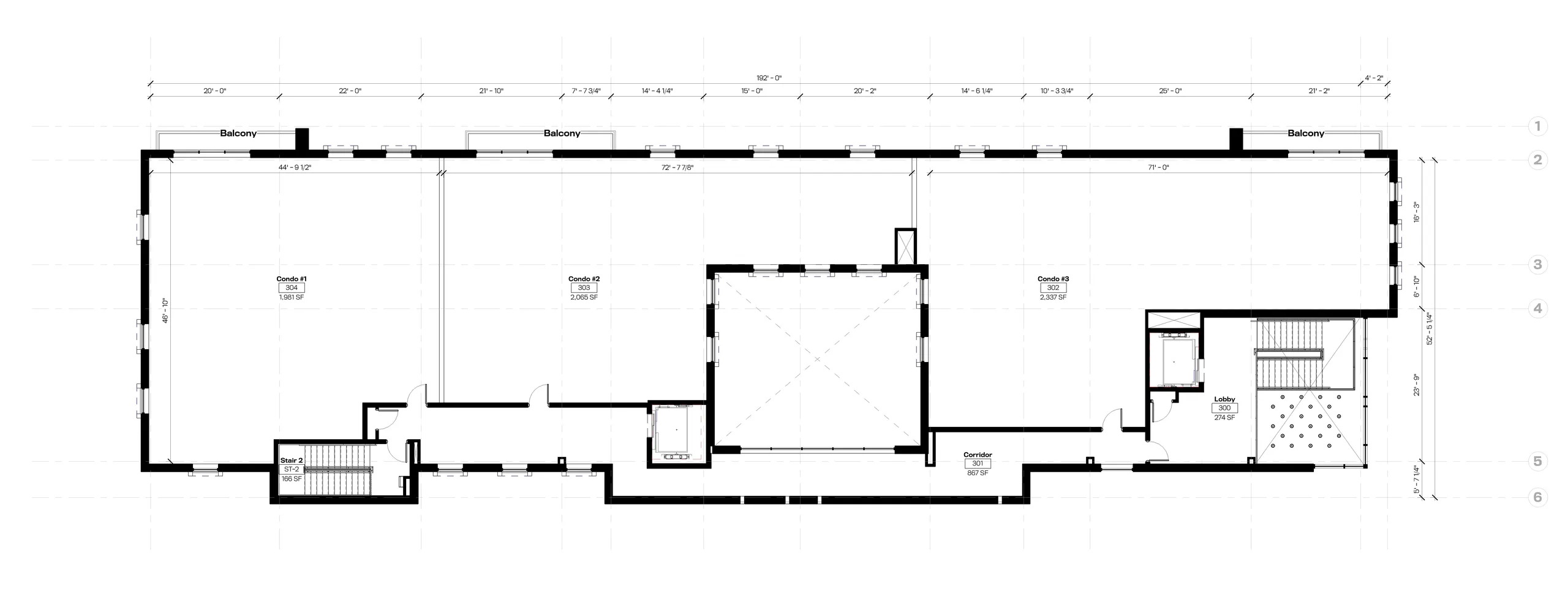 Floor plan for the third floor.